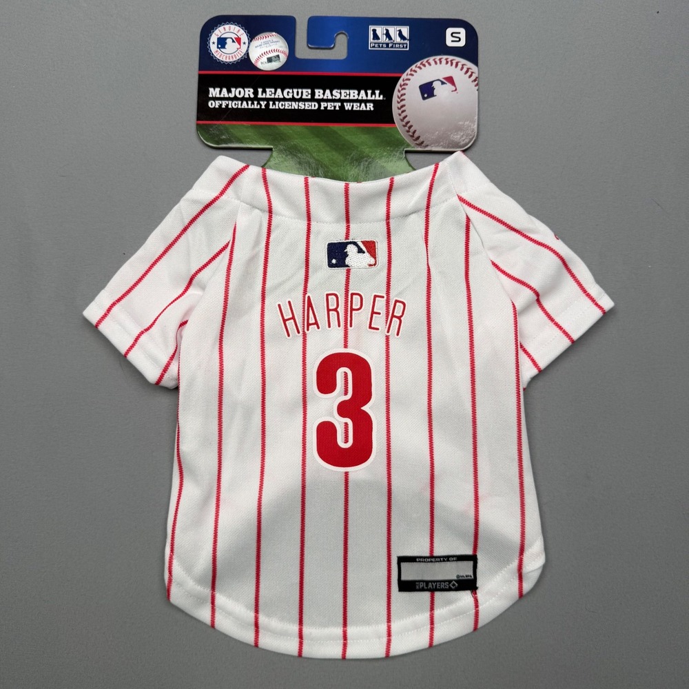 Pets First MLB Officially Licensed Philadelphia Phillies Harper Dog Jersey Sz S